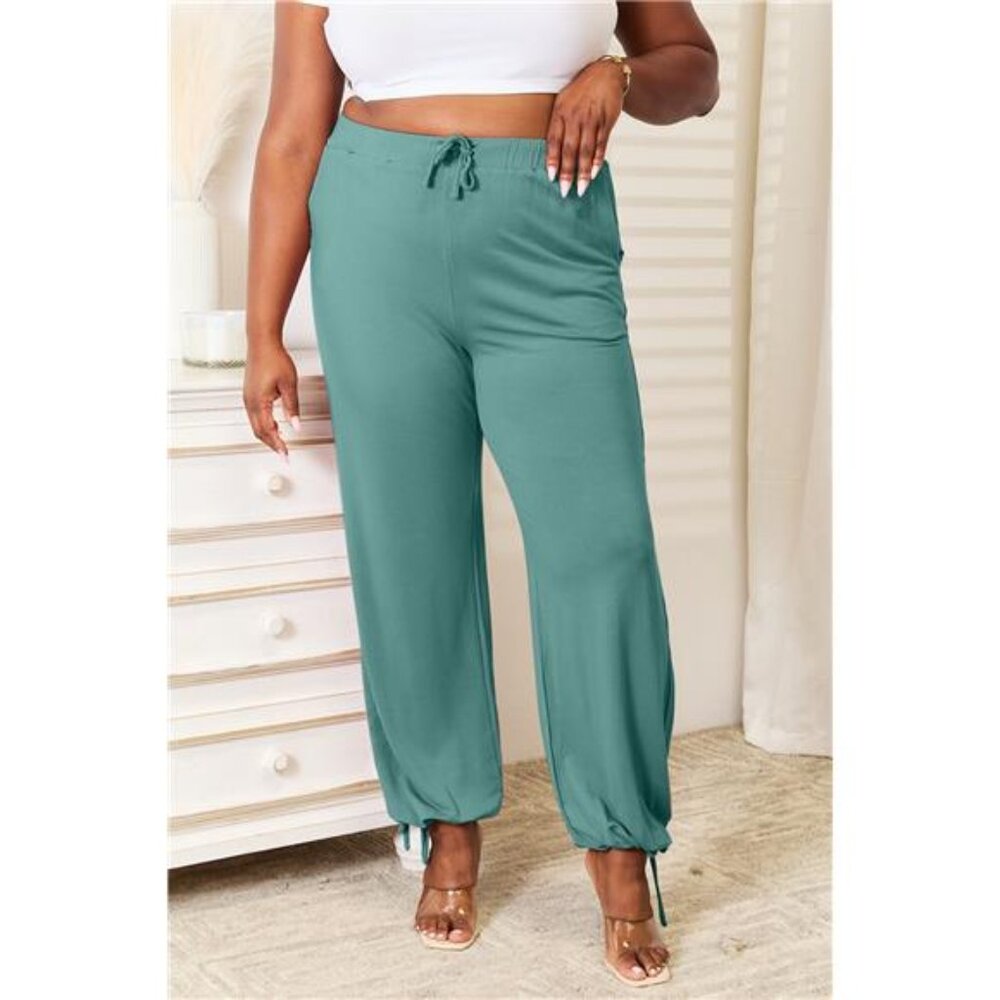 Basic Bae Full Size Soft Rayon Drawstring‎ Waist Pants with Pockets - nwt - Picture 3 of 12